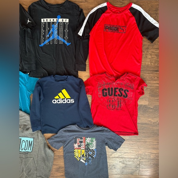 Youth Large Bundle Adidas Kids Brand Name Logo T-Shirt Sweater Lot - Picture 2 of 4